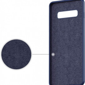 Husa Samsung Galaxy S10, ultra slim silicon si microfibra, Bleumarin - Img 4