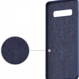 Husa Samsung Galaxy S10, ultra slim silicon si microfibra, Bleumarin - Img 4