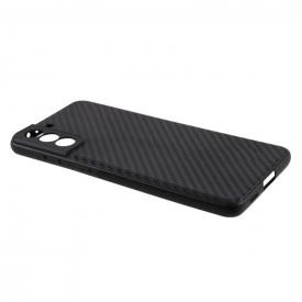 Husa samsung galaxy s21 FE negru cabon silicon planetphone