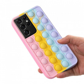 husa antistres multicolor pop up roz SAMSUNG S21 ultra planetphone 