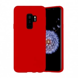 Husa Samsung Galaxy S9 Plus, ultra slim silicon si interior din microfibra, Rosie