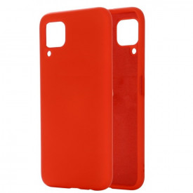 Husa slim din silicon Samsung Galaxy A42, silicon Rosu, cu interior de catifea