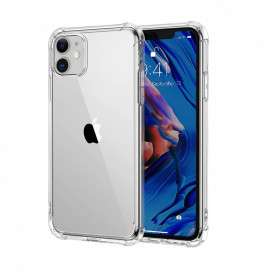 Husa slim transparenta Apple iPhone 11, antisoc, colturi intarite, silicon antialunecare