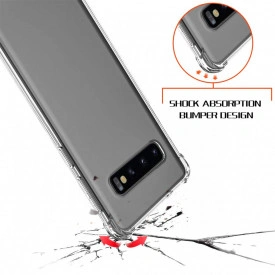 Husa slim transparenta compatibila cu Samsung Galaxy S10, antisoc, colturi intarite, silicon antialunecare - Img 2