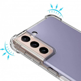 HUSA SILICON TRANSPARENT antisoc colturi SAMSUNG S21  PLANETPHONE 