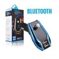 Modulator auto FM, car kit Bluetooth Albastru metalic - Img 4
