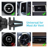 Suport auto cu magnet pentru telefon sau tableta, 360 de grade, montaj pe grilele de ventilatie a masinii, universal, negru cu albastru - Img 6