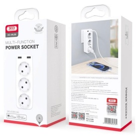 Adaptor Priza, XO (WL08) - 3 prize AC și 2 porturi USB-A pentru încărcare rapidă (2.4A), WHITE - Img 4