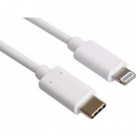 cablu iphone tip c si lightning alb