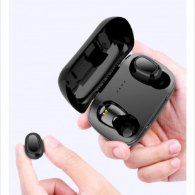 Casti wireless, bluetooth, originale Maxcell Ly-064, premium quality, extra-bass, claritate 9D sound, Certificate IPX5, Albe - Img 3