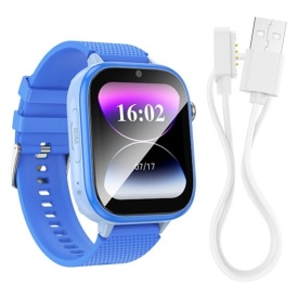 Ceas SmartWatch, pentru copii, Hoco (Y101 4G) - BT 5.0, Multifunction + telefon, NanoSIM, 680mAh, Multilanguage, BLUE - Img 2