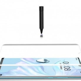 folie sticla huawei p30 pro cu gel uv si lampa planetphone