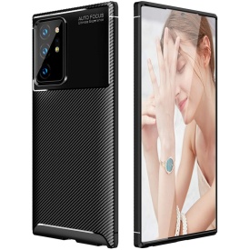 husa carbon samsung note 20 ultra silicon negru planetphone 