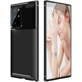 husa carbon samsung note 20 ultra silicon negru planetphone 