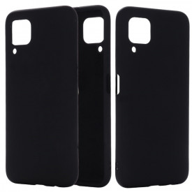 Husa Huawei P40 Lite, ultra slim, silicon Negru, cu interior de catifea, protectie camera - Img 2