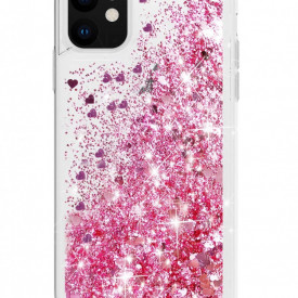 husa cu apa si sclipici pentru iphone 11 - efect lichid stralucitor si protectie completa