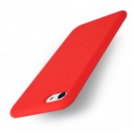 Husa iPhone 8 silicon+microfibra Rosu