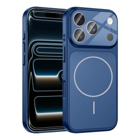 Husă MagSafe pentru iPhone 17 Pro – silicon, Protecție premium și încărcare magnetică, Bleumarin Albastru