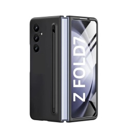 Husă Neagră Samsung Z Fold 7 cu suport S Pen – Protecție Completă, Design Elegant