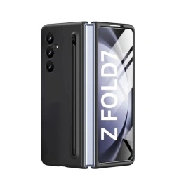 Husă Neagră Samsung Z Fold 7 cu suport S Pen – Protecție Completă, Design Elegant