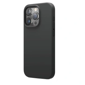 Husa protectie pentru iPhone 16 Pro Max, slim, silicon Negru cu interior din microfibra, protectie camera, protectie ecran, ISAG