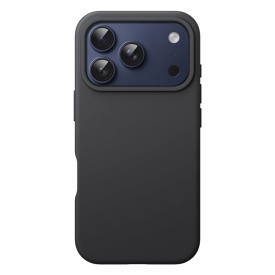 Husa protectie pentru iPhone 17 Pro Max, slim, Neagra din silicon si interior din microfibra, protectie camera, protectie ecran,