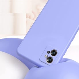 Husa protectie pentru Motorola Moto G32, slim, silicon Mov cu interior din microfibra, protectie camera, protectie ecran - Img 3