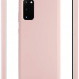 husa roz pal samsung a02s silicon si catifea planetphone