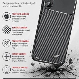 husa samsung a57 carbon silicon neagra antisoc