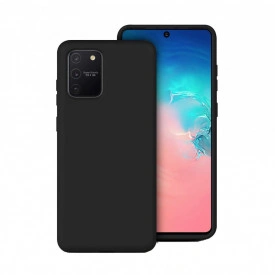 Husa protectie Samsung Galaxy S10 Lite, ultra slim, silicon Negru, interior din microfibra