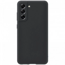 Husa protectie Samsung Galaxy S21 FE, ultra slim, silicon Negru, cu interior de catifea si protectie camera
