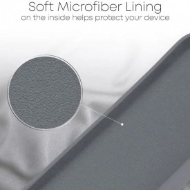 Husa protectie Samsung Galaxy S21 Plus, ultra slim, silicon Gri, cu interior de catifea, protectie camera - Img 5