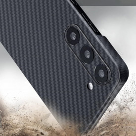 Husa protectie din Kevlar pentru Samsung Galaxy S23, din Fibra de Carbon, isag