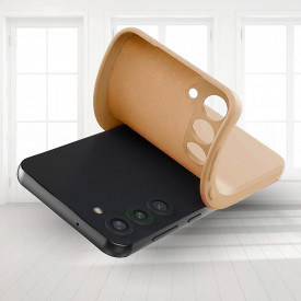 husa silicon si catifea samsung s23 plus roz planetphone