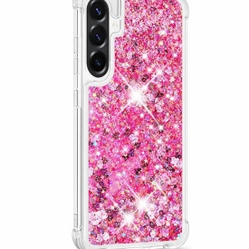 Husa Samsung Galaxy A17 cu Apa si Sclipici Lichid Roz - Protectie Camera