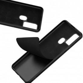 Husa Samsung Galaxy A21s, ultra slim, silicon Negru, cu interior de catifea, protectie camera - Img 4