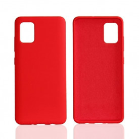 husa silicon si catifea tip alcantara rosu samsung a52, a52 5g planetphone 2