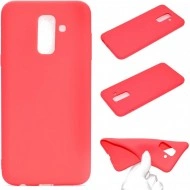 Husa Samsung Galaxy A6 Plus, ultra slim silicon Rosu