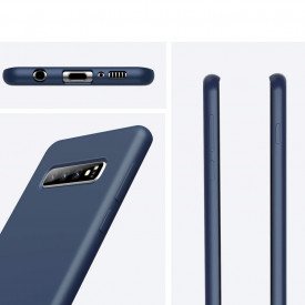 Husa Samsung Galaxy S10, ultra slim silicon si microfibra, Bleumarin - Img 5