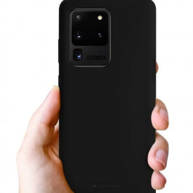 Husa Samsung Galaxy S20 Ultra, ultra slim, silicon Negru, cu interior de catifea, protectie camera - Img 4