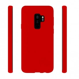 Husa Samsung Galaxy S9 Plus, ultra slim silicon si interior din microfibra, Rosie - Img 2
