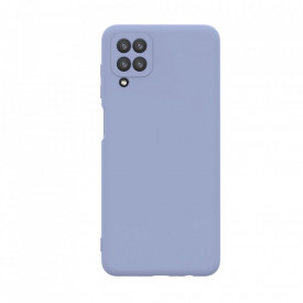 Husa slim din silicon Samsung Galaxy A22 4G, silicon Mov, cu interior de catifea