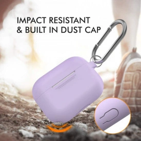 husa casti airpods pro 2 silicon 2 piese mov planetphone 