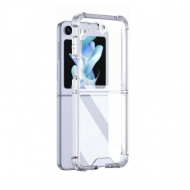Husa transparenta Samsung Galaxy Z Flip 5, slim, antisoc, colturi intarite, silicon antialunecare