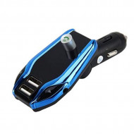 Modulator auto FM, car kit Bluetooth Albastru metalic
