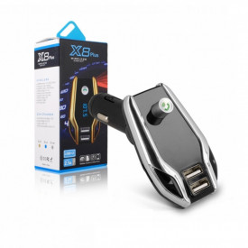 Modulator auto FM, car kit bluetooth, transmitator FM, Transmitator Bluetooth wireless, adaptor FM, modulator muzica Handsfree Mp3 Player, audio USB, design elegant, Argintiu - Img 8