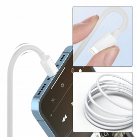 cablu auxiliar iphone cu jack 3.5 mm planetphone alb