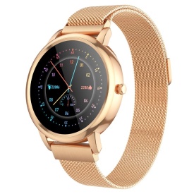 Ceas SmartWatch dama, Hoco (Y8), 1.09 inches, Monitorizarea Batailor Inimii, Waterproof, Rene 8762C, 180mAh | GOLD Rose