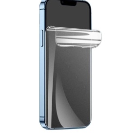 Folie de protectie ecran Mata din silicon compatibila cu iPhone 13 Pro, Anti Amprente, Perfect fit, TPU, acopera tot ecranul, transparenta