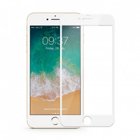 Folie protectie din sticla IPhone 8, Full glue, full size, Alb